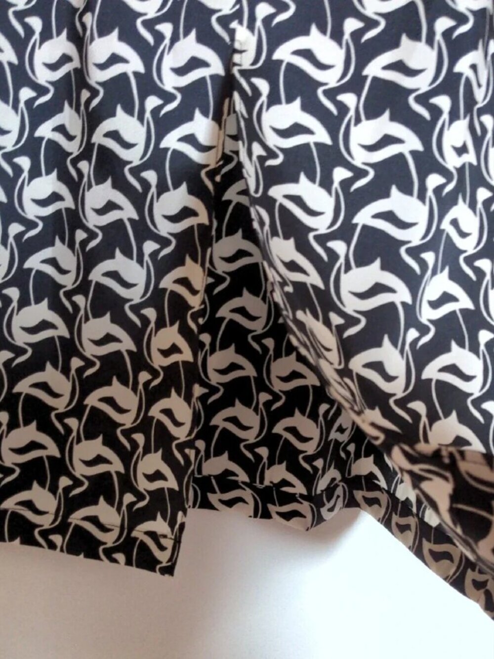 Zara Black White Abstract Print Midi Dress Minimalist Chic Size Small NWT - Picture 6 of 11